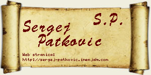 Sergej Patković vizit kartica